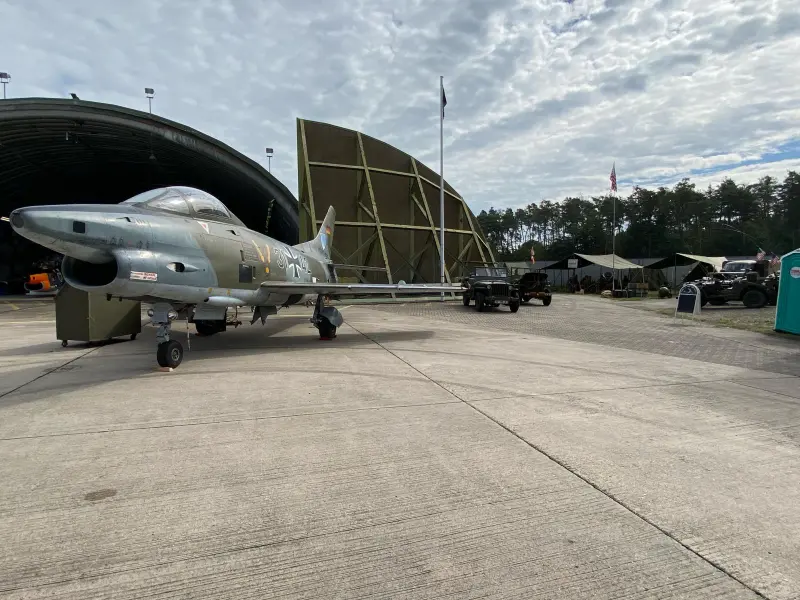 G-91 in front of the hangar at an event